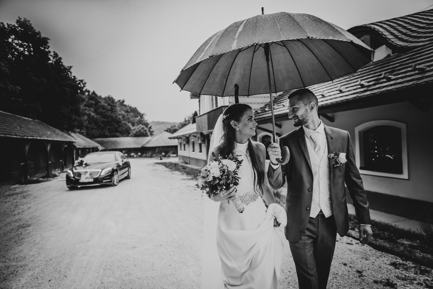 how to take wedding photos in the rain
