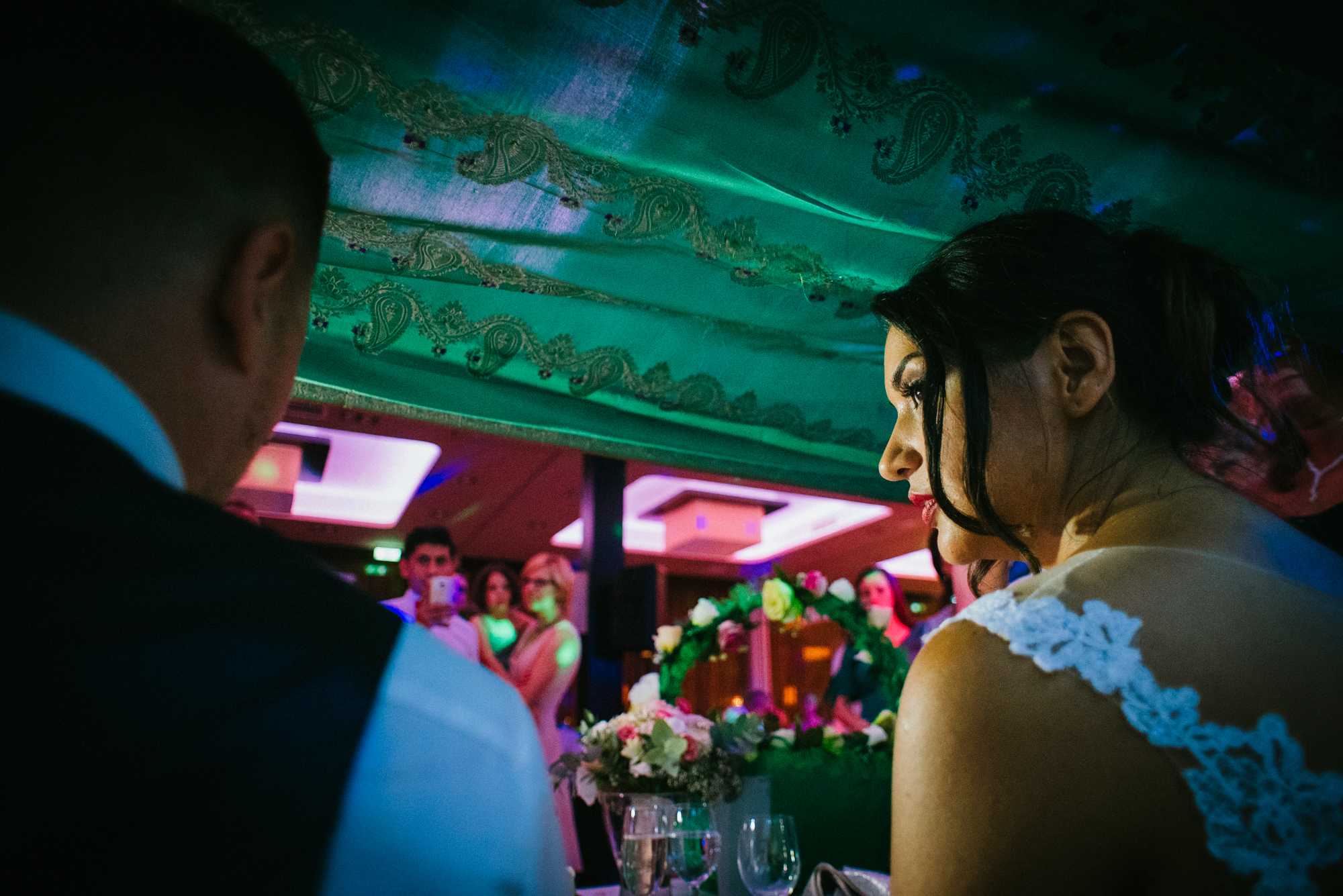 Bride first look at an afghan wedding celebration.
