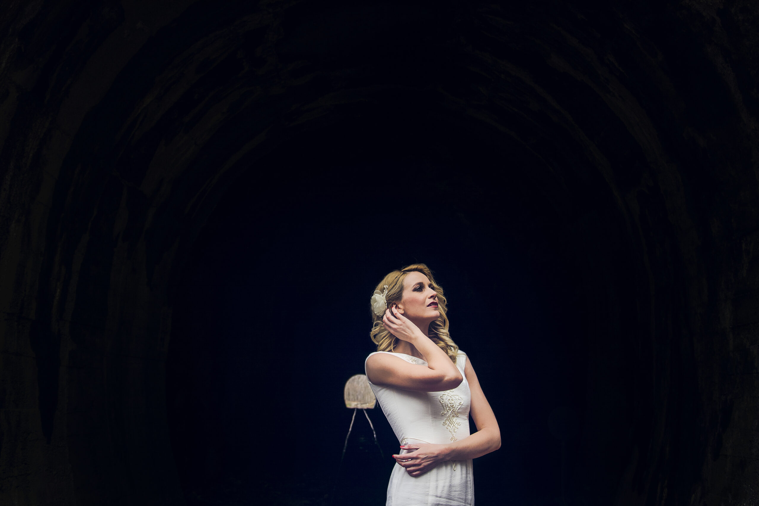beautifully edited bridal wedding portrait with an artistic atwist