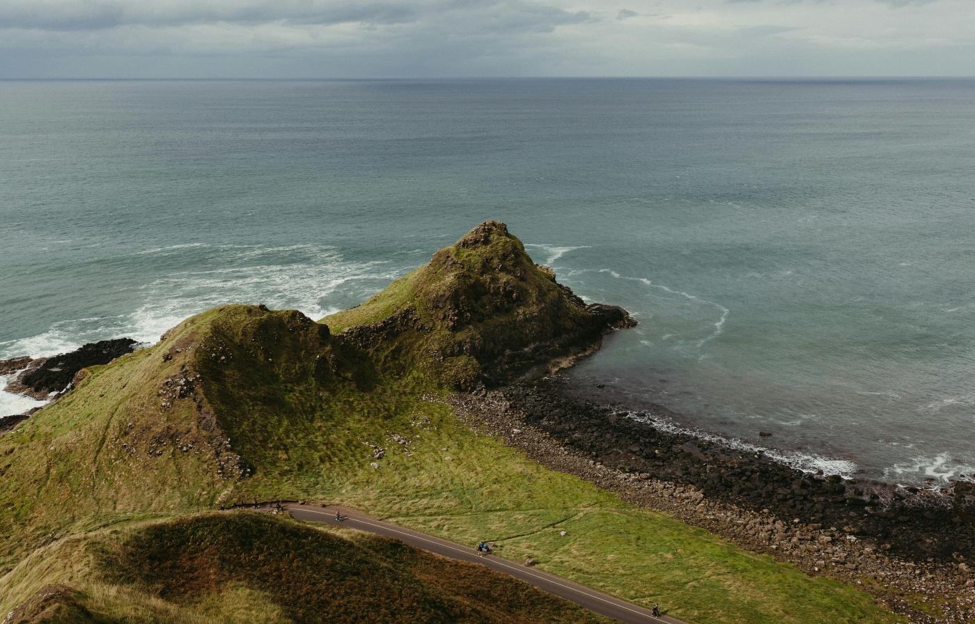 Dramatic coastal cliffs at the Causeway Coast in Northern Ireland, a breathtaking location for couples eloping in the UK.