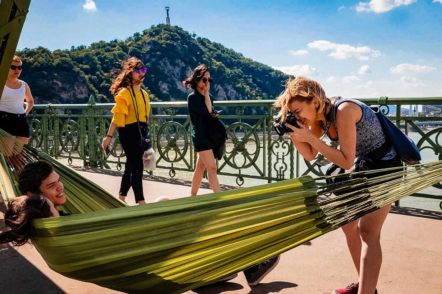 Eszter photographer is photographing at an event in Budapest.