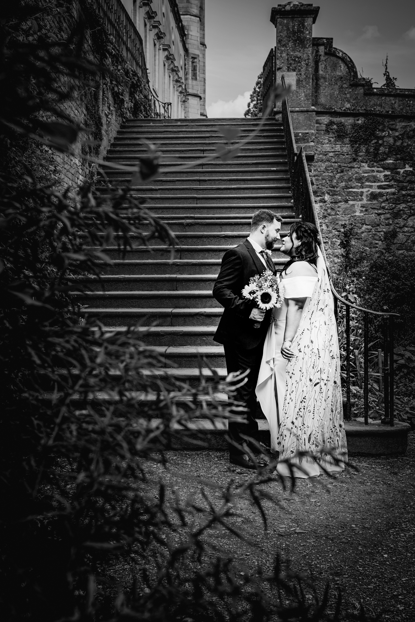 Couple portrait at Ashton Court Bristol with natural surroundings.